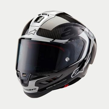alpinestars スーパーテック R10 エレメントヘルメット ブラック/カーボン シルバー/ブラック グロッシー